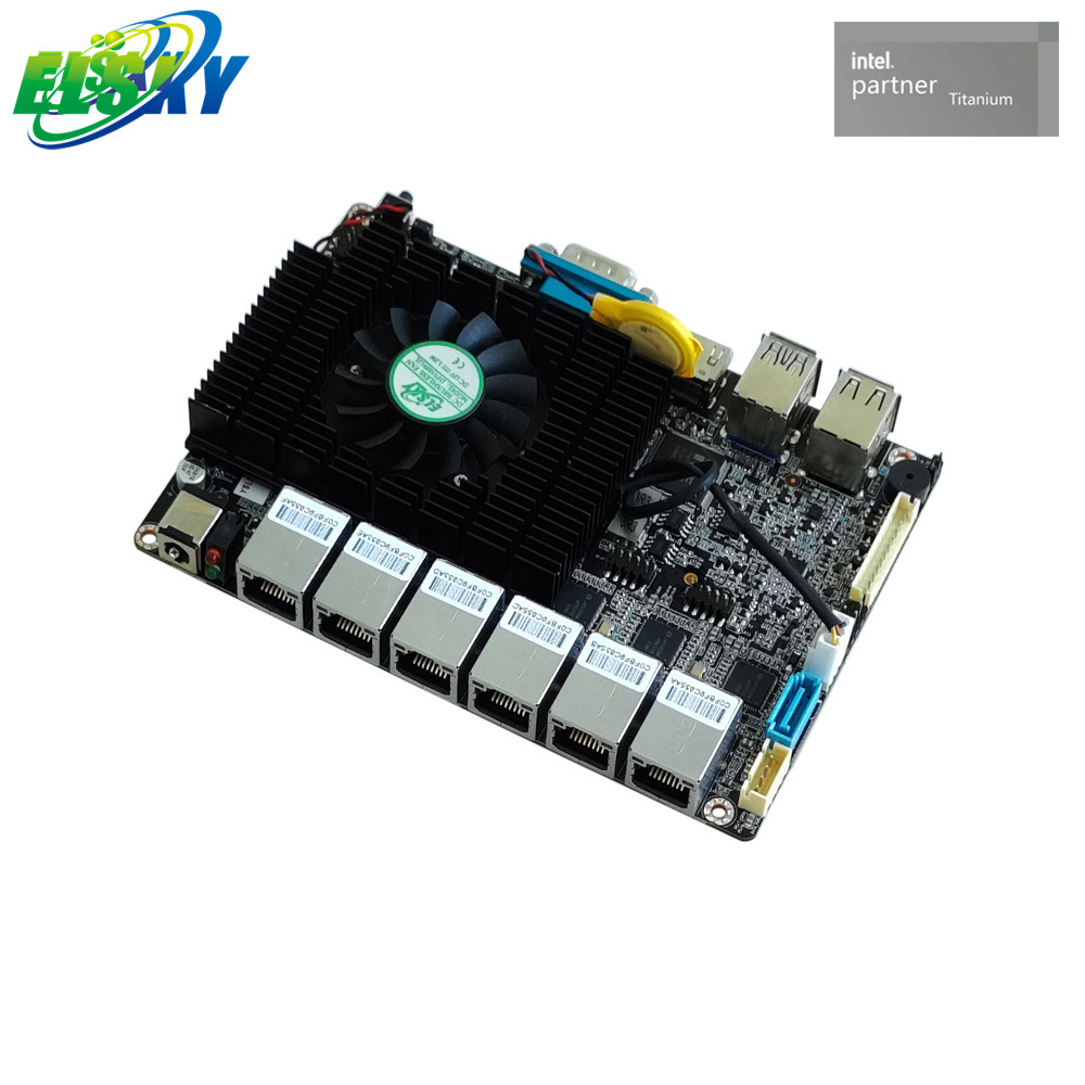 Efficient 6*RJ45-LAN Ports Motherboard for Computing, Intelligent Network Security, Commercial Display