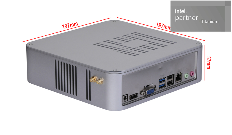 ELSKY Manufacturer DC19V MINI PC U5-125U, DDR5 64GB RAM, M.2 NVME 1TB, WIFI and BT, Windows 10/11 USB,RJ45,COM RS232,for Mall display