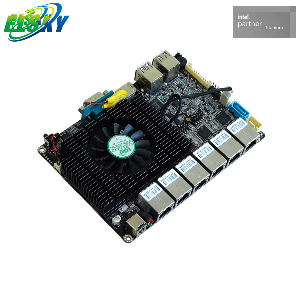 Efficient 6*RJ45-LAN Ports Motherboard for Computing, Intelligent Network Security, Commercial Display