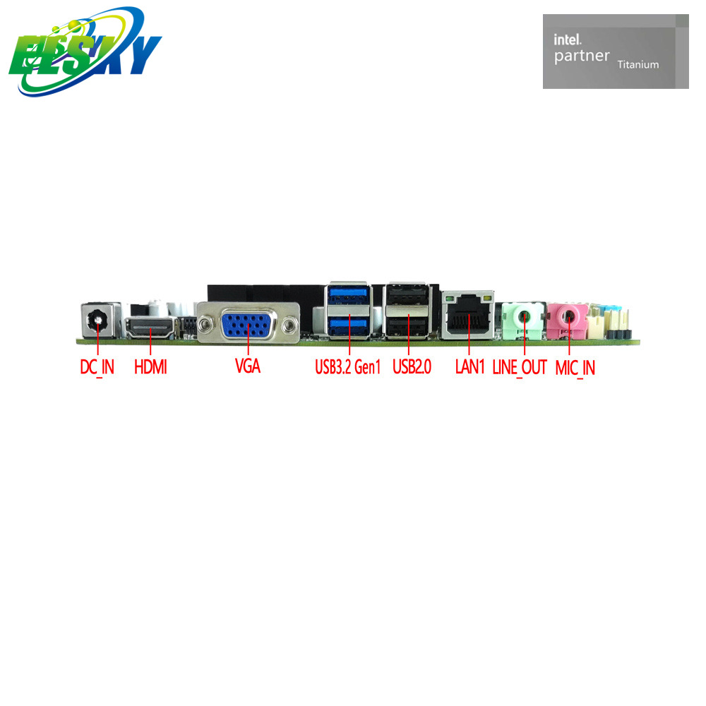 Feature - Rich Fanless Low Power Consumption Motherboard for Business PC, Intelligent Retails and Transportation