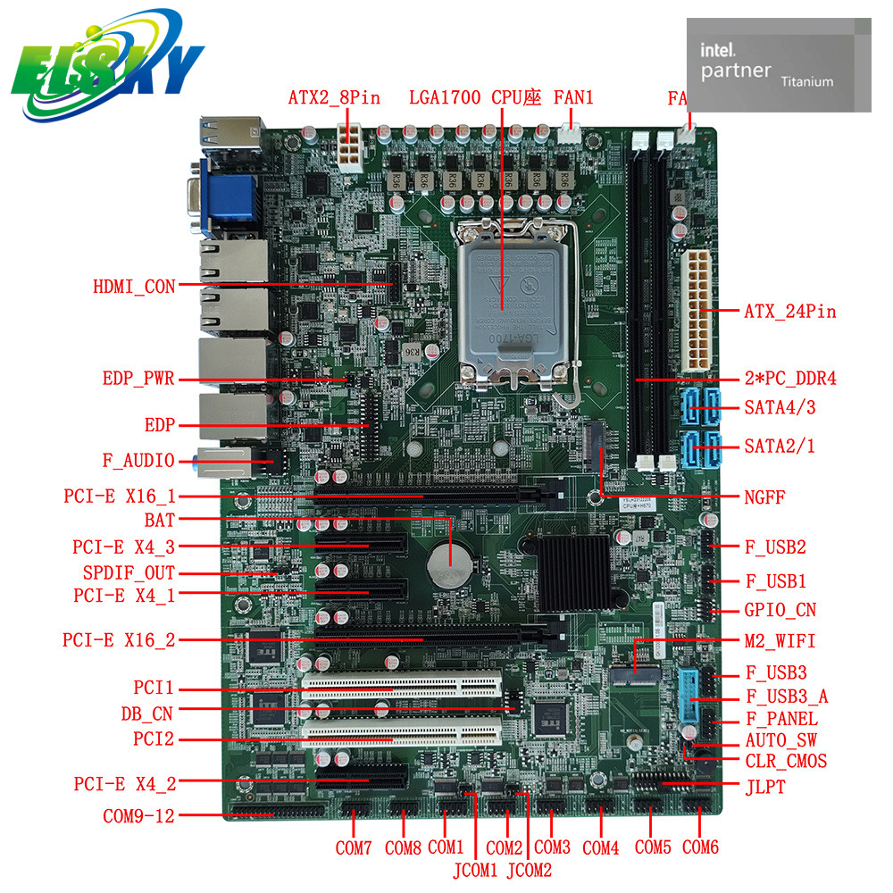 High - Performance Motherboard for Workstations, Industrial Automation, Industrial Control and AI Computing Terminal