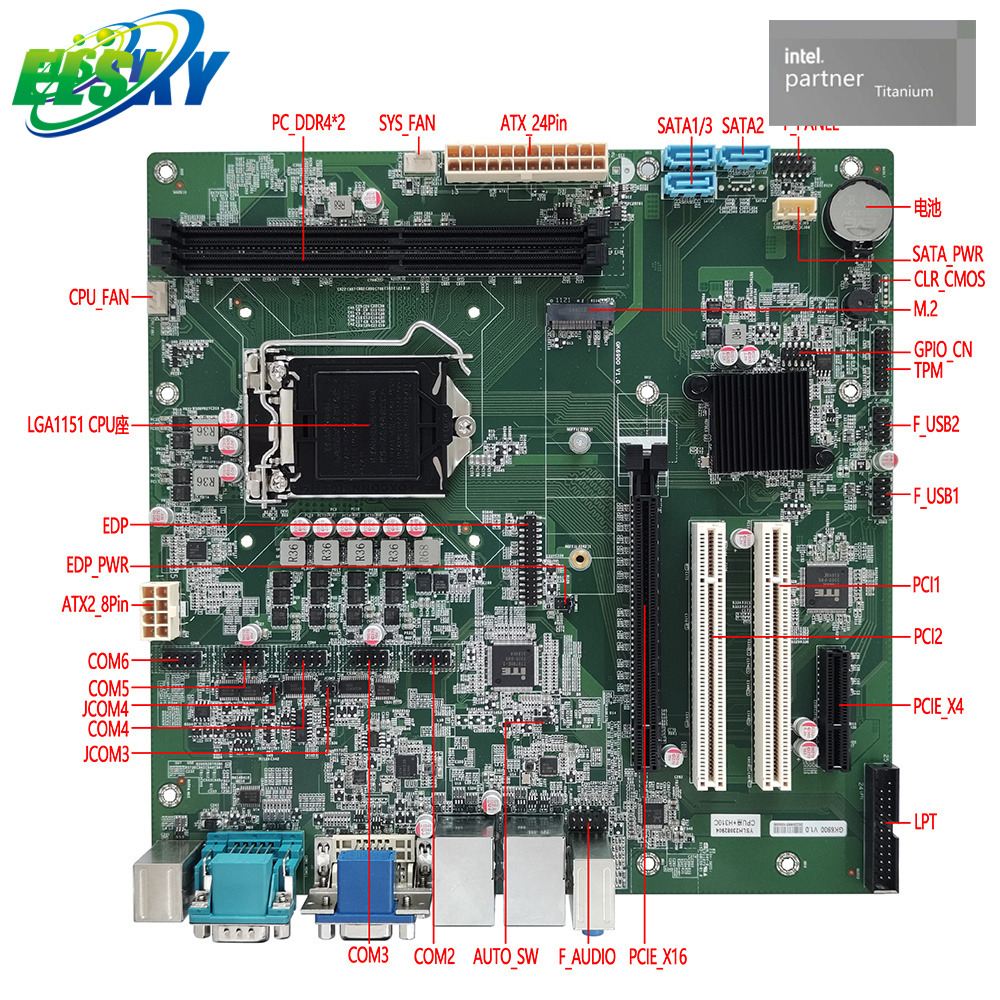 High - End Motherboard for Servers, Industrial Control, AI Computing Terminal, AI Robots, 5G IoT