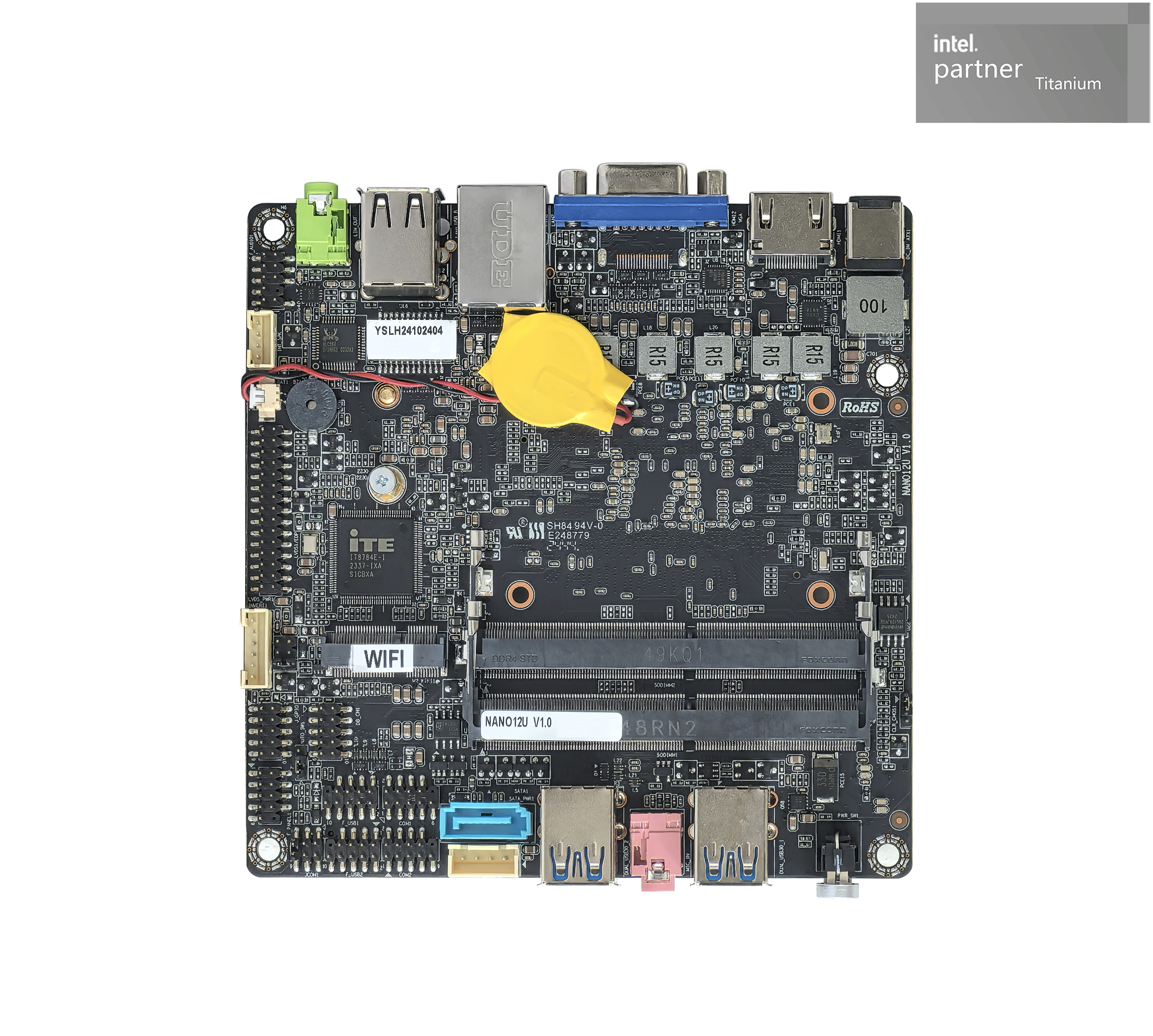 Intel 13Gen NANO motherboard with HDMI DP Dual Display M.2 Type-C Support 9V-24V Power Max 32GB RAM for Business Computer