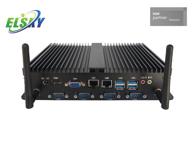 Rugged Mini Industrial PC with 6 COM Ports
