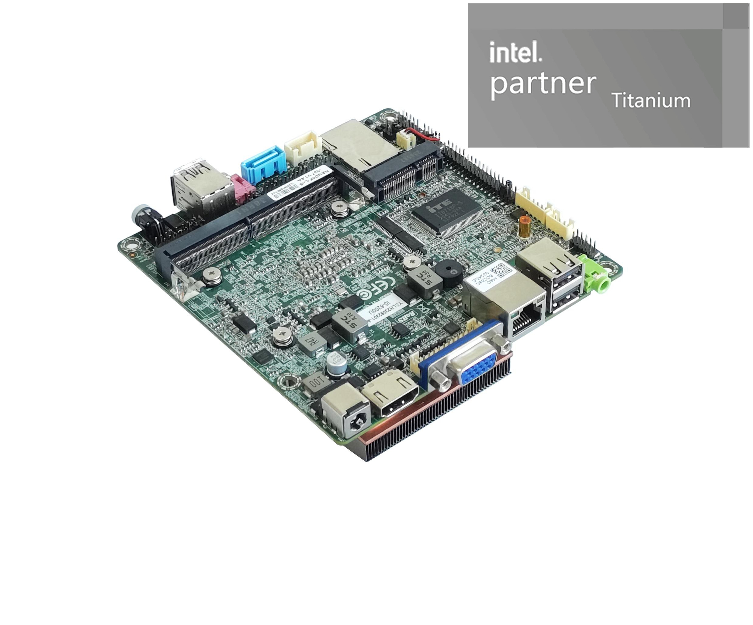 Motherboard with i5-7267U processor Nano-itx Form Factor core i5 dual cores 3.1GHz DDR4 16GB RAM M.2 1TB SSD