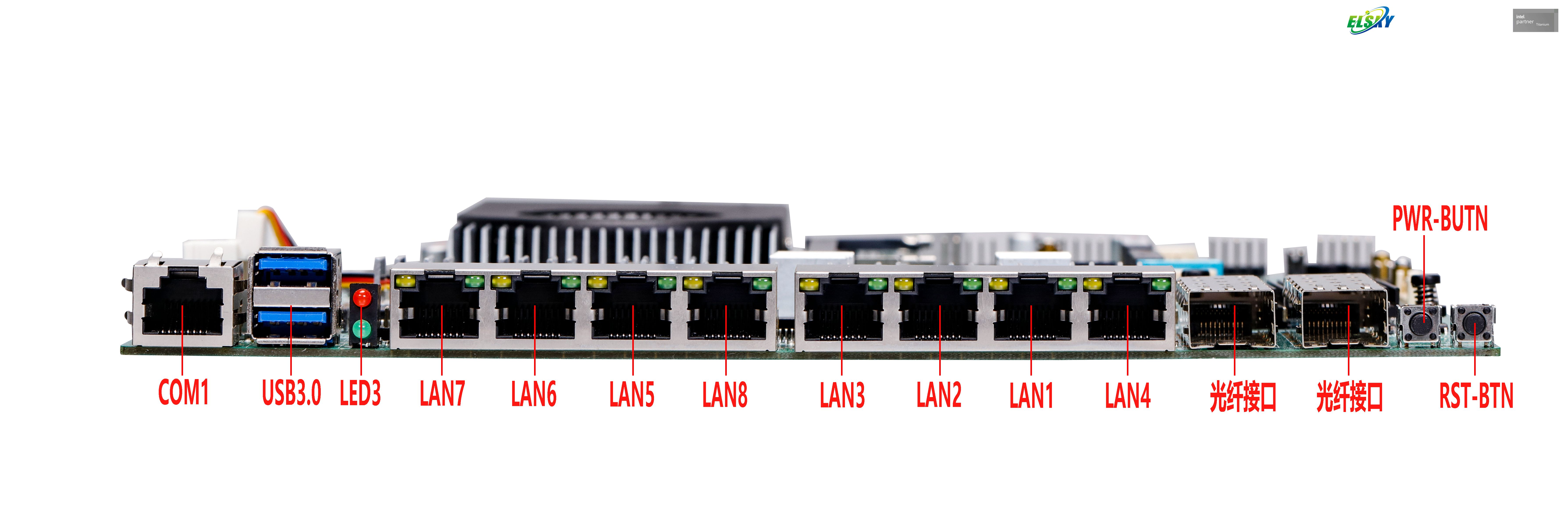 Motherboard with Fiber LAN 8*RJ45-LAN with Intel 6th/7th Generation CPU I3-6100U/7100U I5-6200U/7200U I7-6500U/7500U