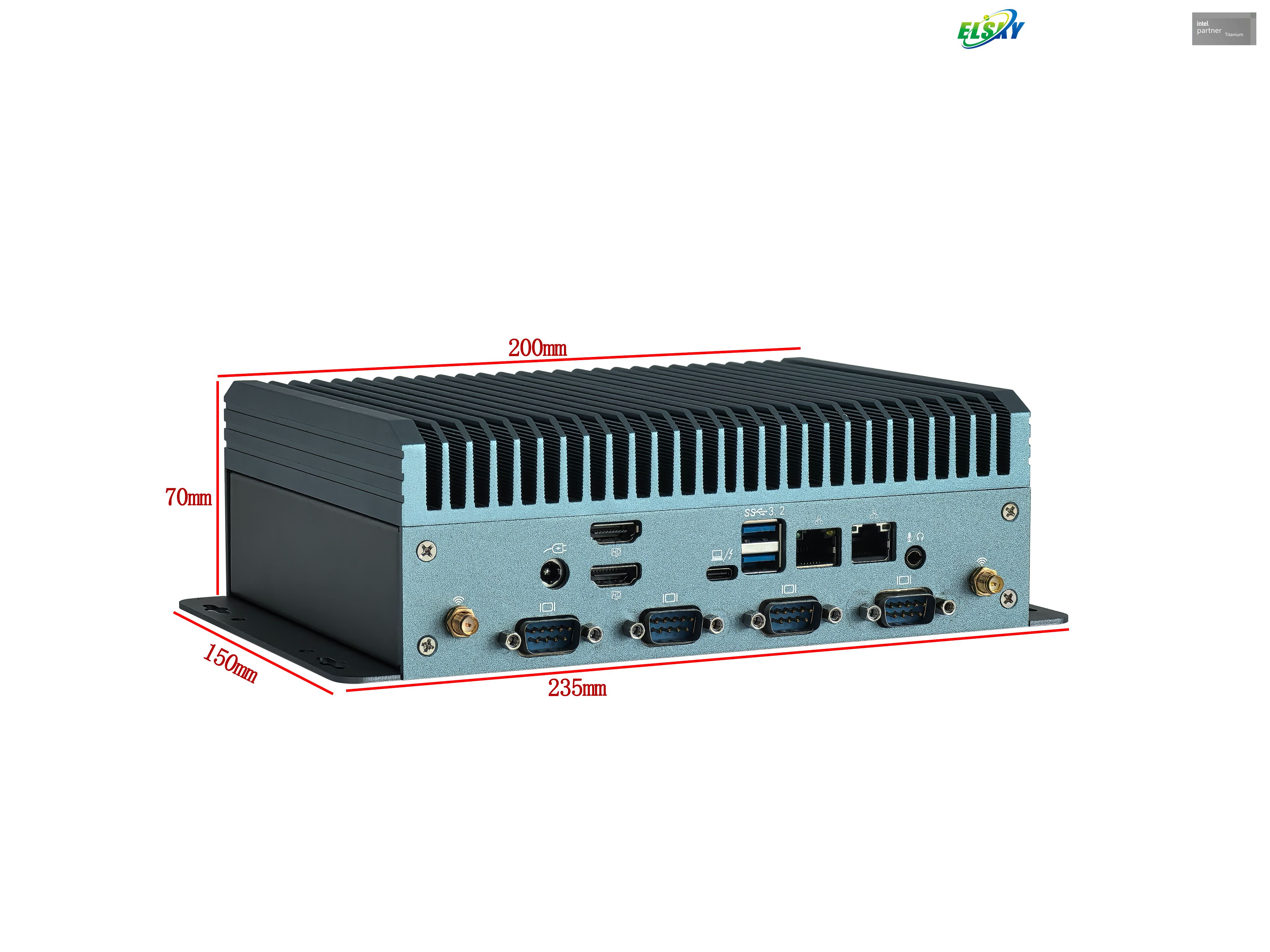 Fanless Mini PC with Intel 12th/13th Generation CPU I3-1215U/1305U I5-1235U/1334U I7-1260P/1340P I9-12900H/13900H 