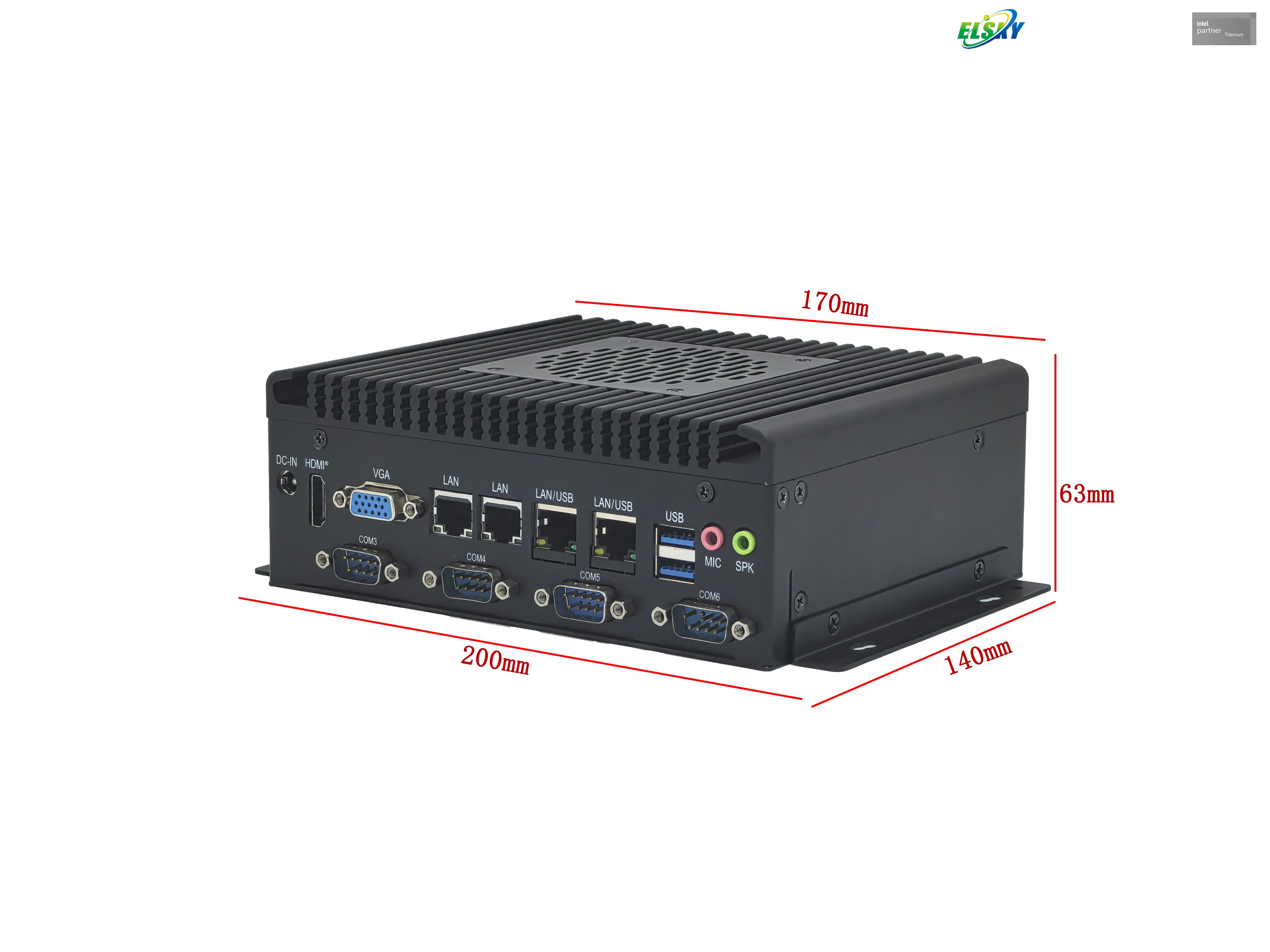Industrial PC SPC413F 4inch with fan 4th-13th for optional Small structure good performance