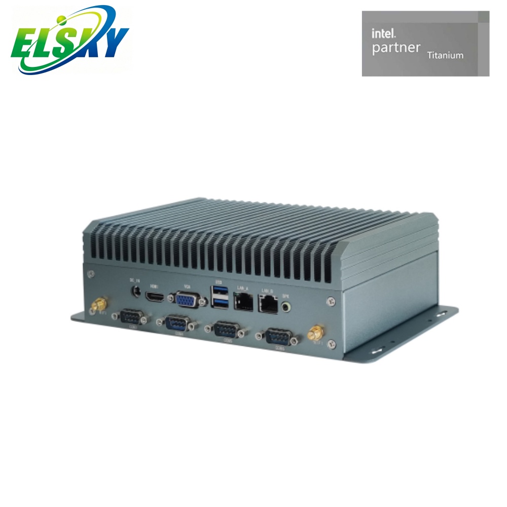 Industrial Fanless Mini PC with Intel 8/10th Gen CPU & 6 COM Ports