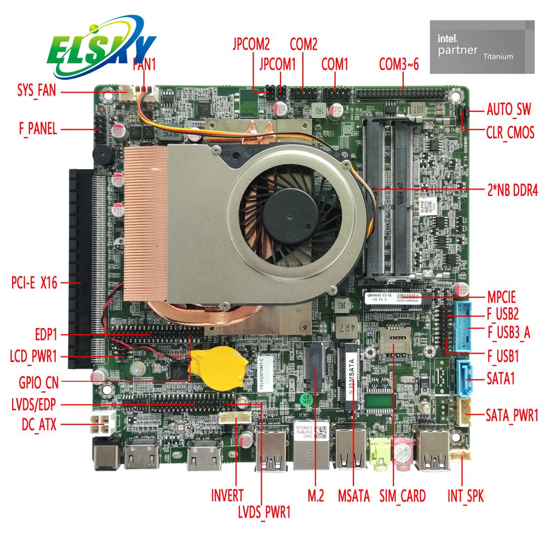  Intel Comet Lake 10th Gen Industrial Motherboard DDR4 64GB PCIe X16 for Sale