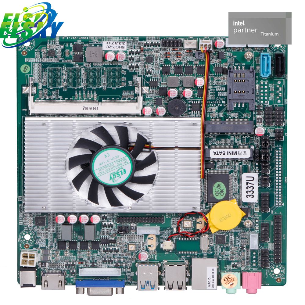 Carte m&egrave;re industrielle X86 bon march&eacute; avec processeur Intel 3&egrave;me g&eacute;n&eacute;ration I3 I5 I7 pour &eacute;cran HDMI VGA WiFi Bluetooth