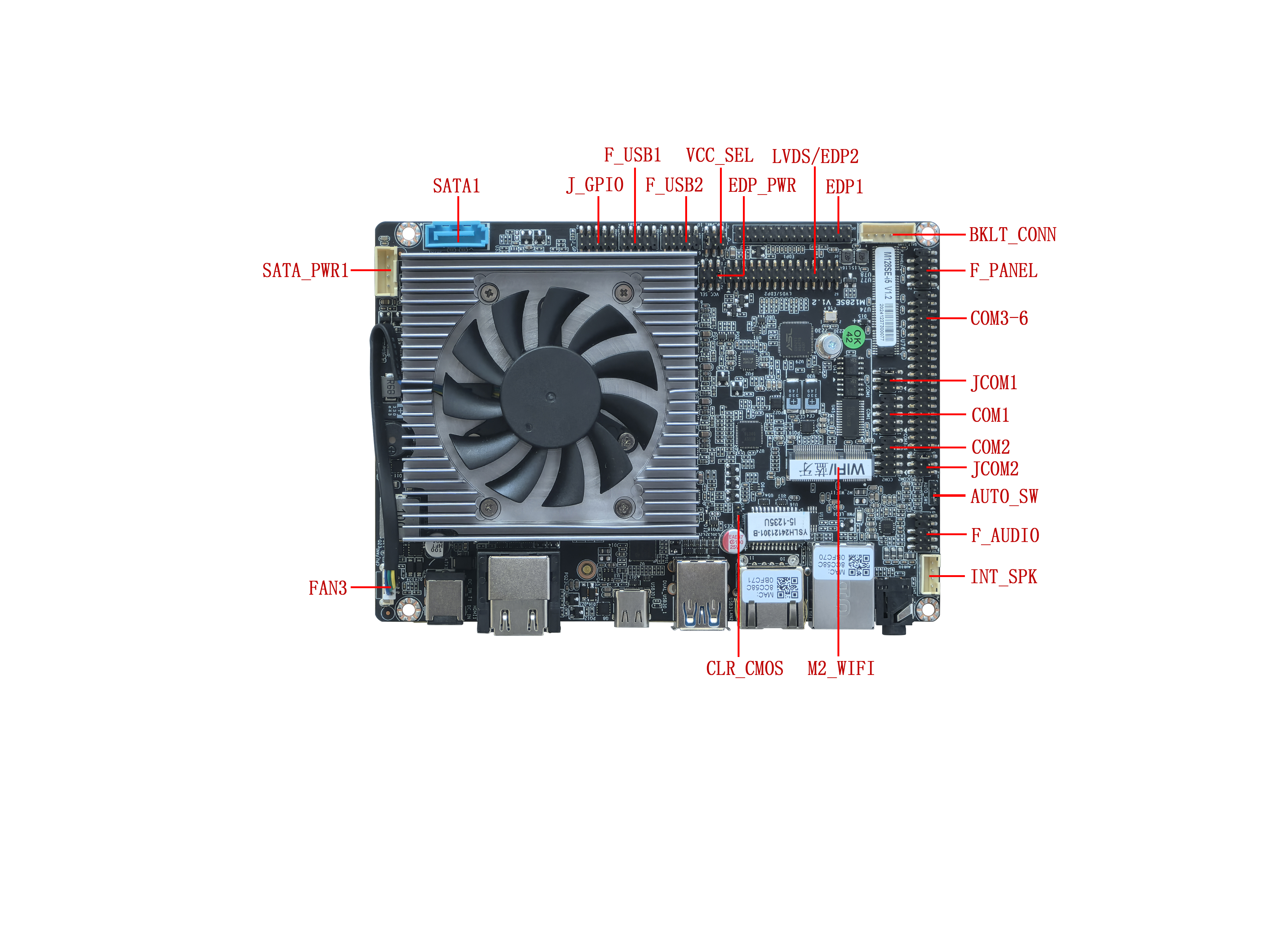3.5inch Motherboard with 12th 13th gen U/P/H i3、i5、i7、i9 4K HD-MI 2K VGA LVDS for Industrial Control KIOSK Multiple Screen