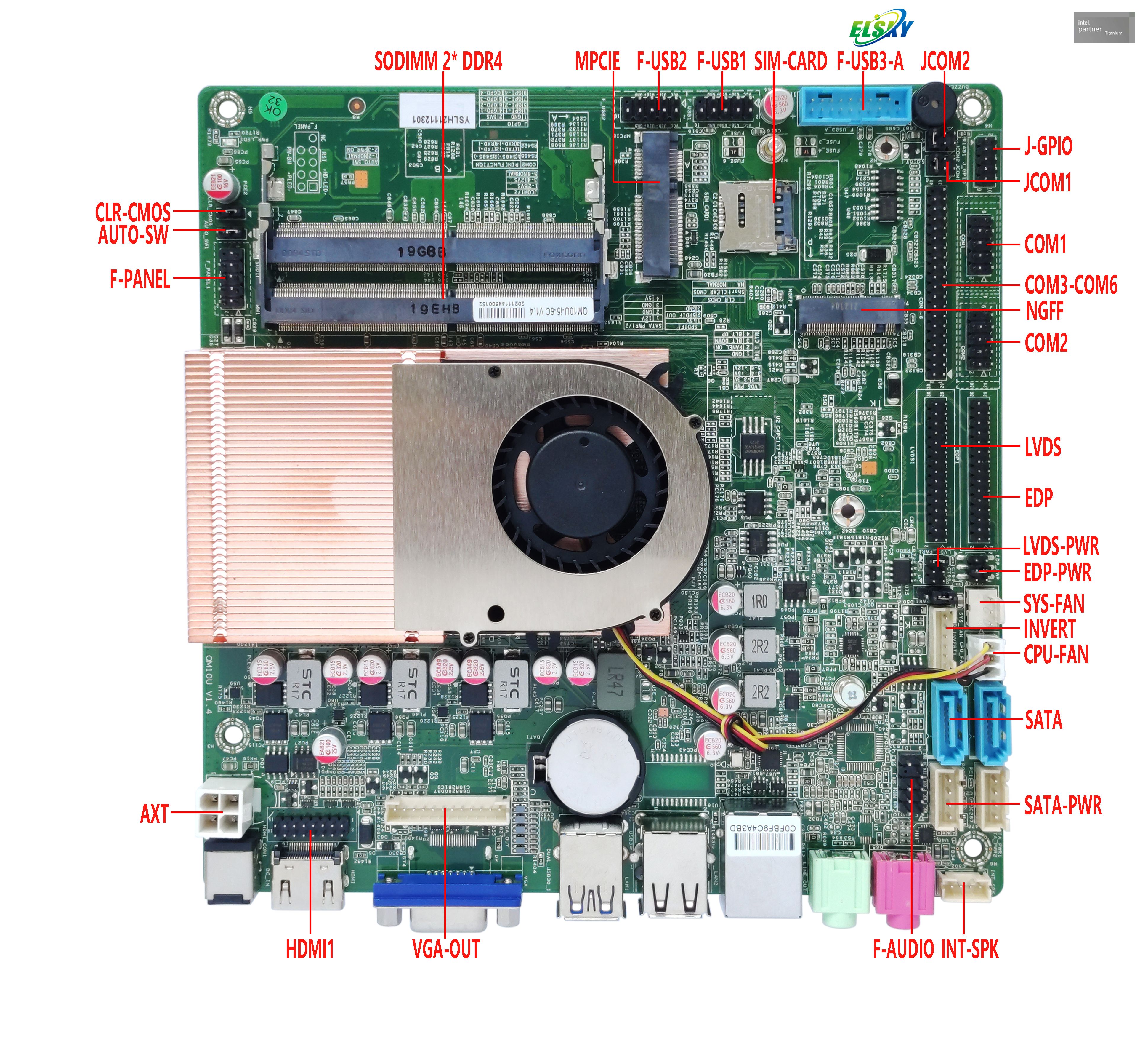 Factory Low Consumption Motherboard with Intel I3-8145U I5-8265U/8365U I7- 8565U CPU for 17 Years