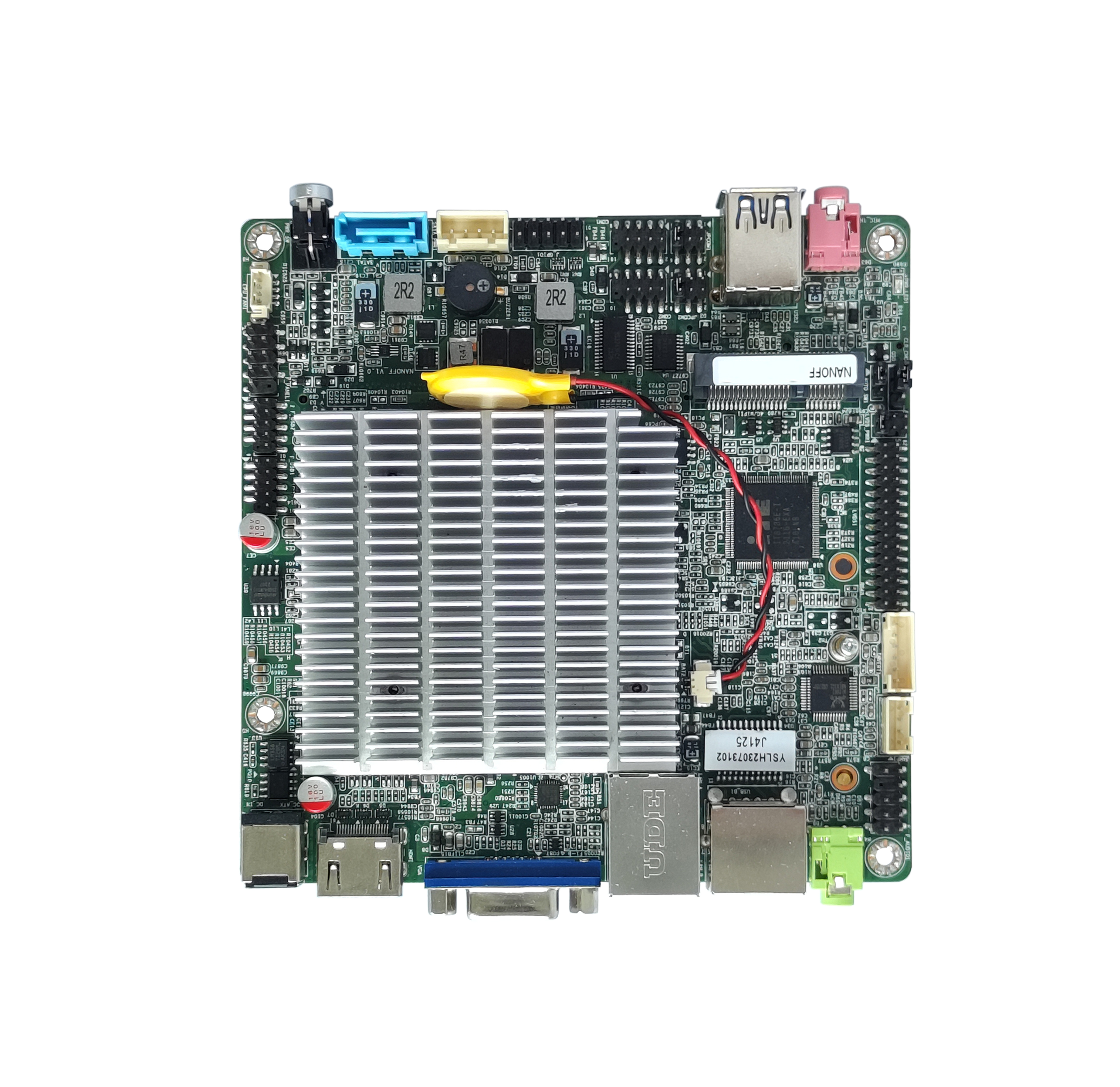 Placa base NANO ITX J4125 CPU DDR4 HD-MI VGA LVDS/EDP de baja potencia nueva con procesador para quiosco de Control Industrial pantalla m&uacute;ltiple