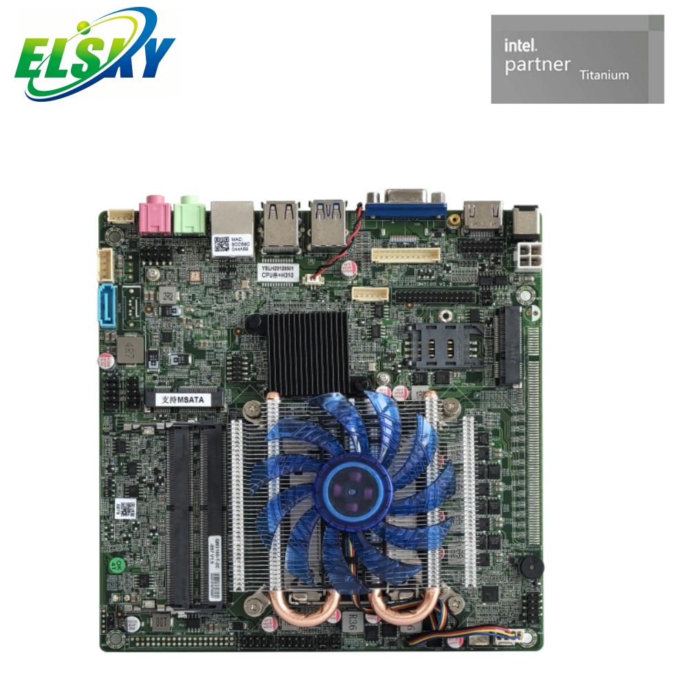 Independent CPU Lga Mini-itx Motherboard 1151 Socket 8th/9th Gen CPU 2*DDR4 M.2 PCIE X16 H310 VGA Desktops 12/19V