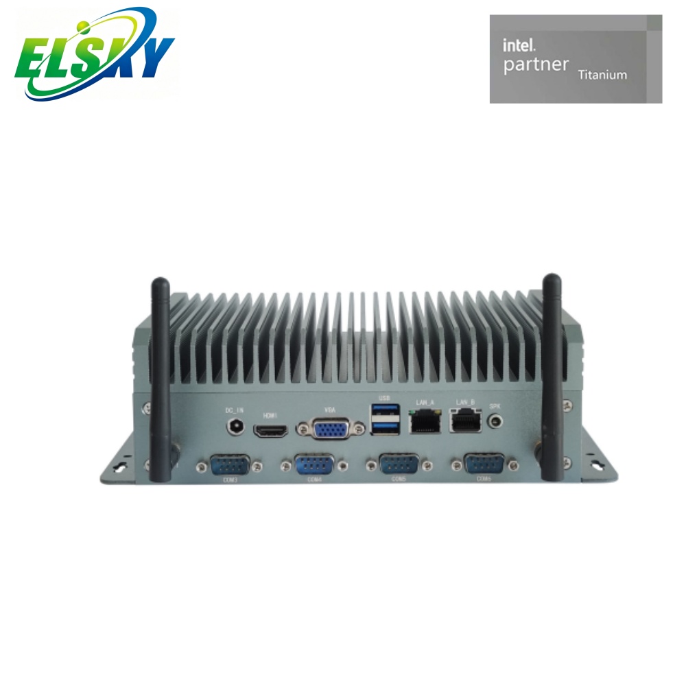 Industrial Fanless Mini PC with Intel 8/10th Gen CPU & 6 COM Ports