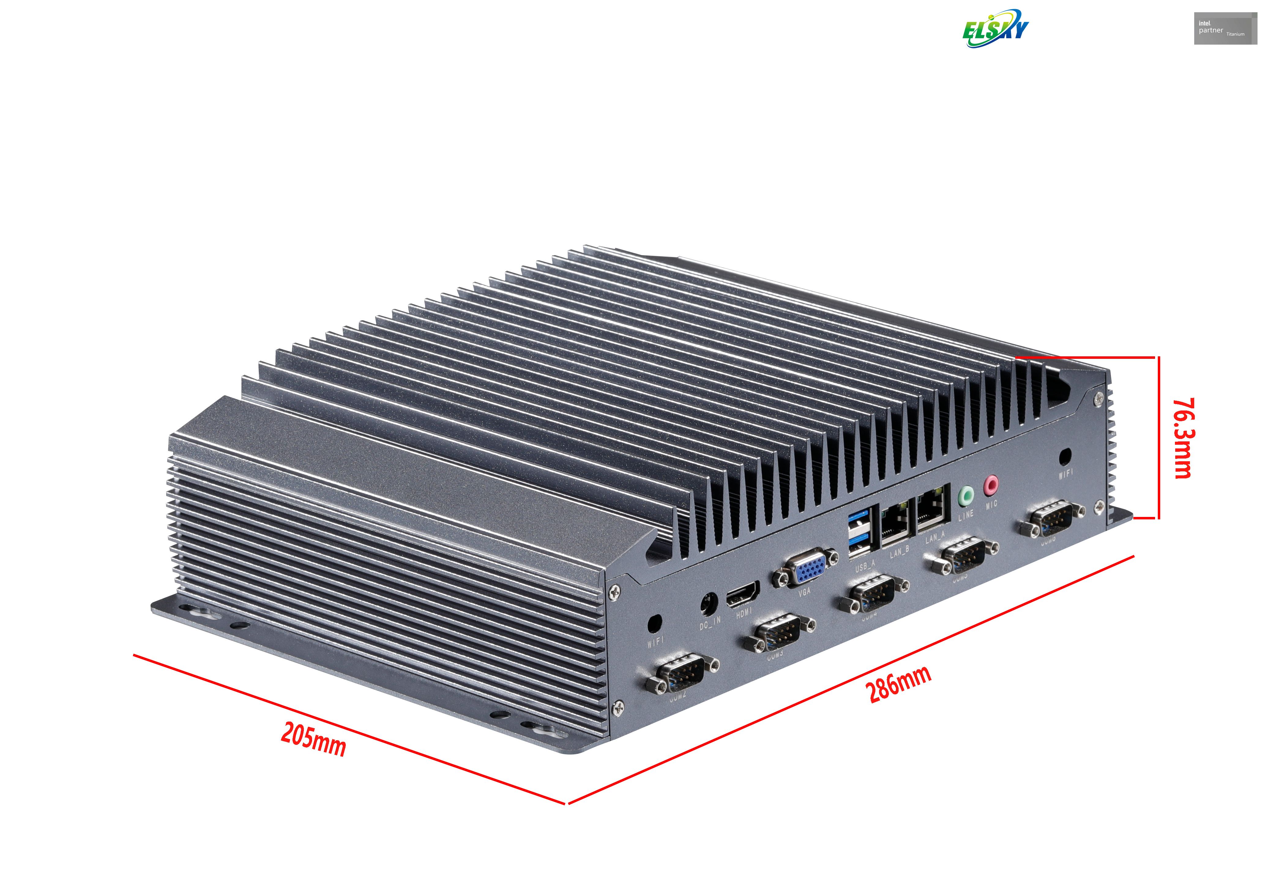 Industrial Fanless PC with Intel 12th/13th Generation CPU I3-1215U/1315U I5-1235U/1335U I7-1250U/1355U